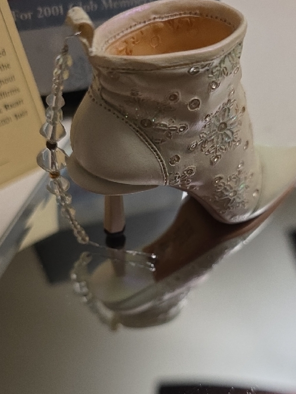Just The Right Shoe Cream Embroidered Ankle Bootie - Picture 3 of 9